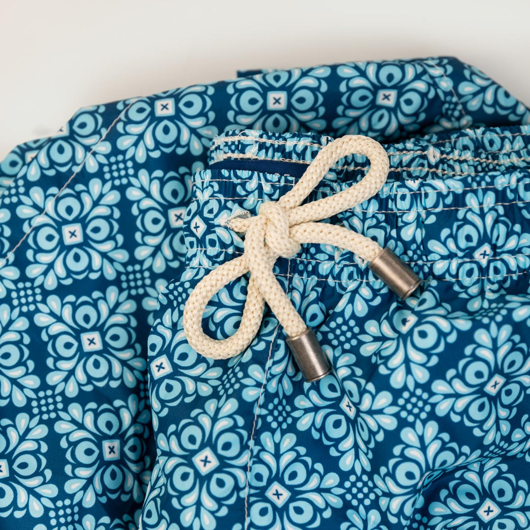 COSTUME AZZURRO IN FANTASIA MAIOLICA