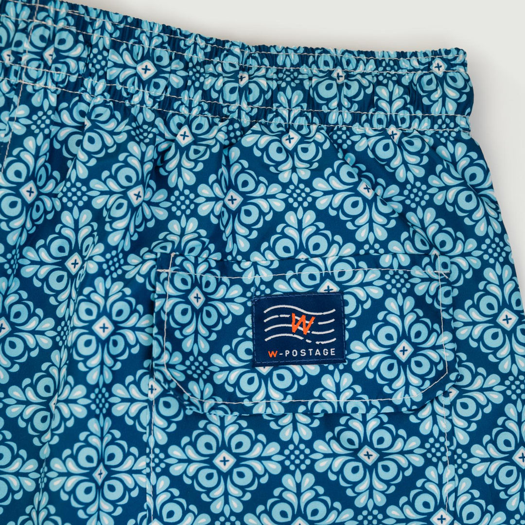 COSTUME AZZURRO IN FANTASIA MAIOLICA