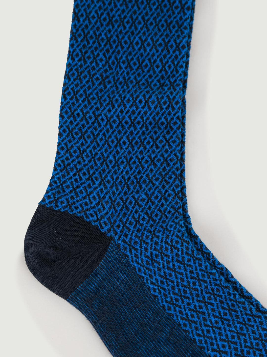 Calze blu jacquard misto cashmere