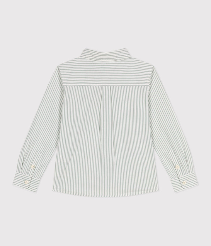 Camicia a maniche lunghe in cotone a righe bambino