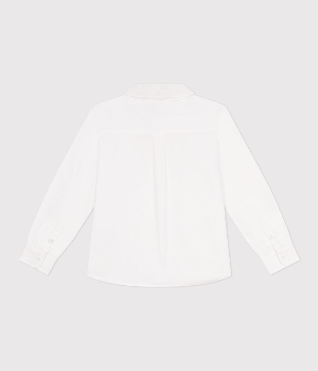Camicia bambino a maniche lunghe in cotone tinta unita