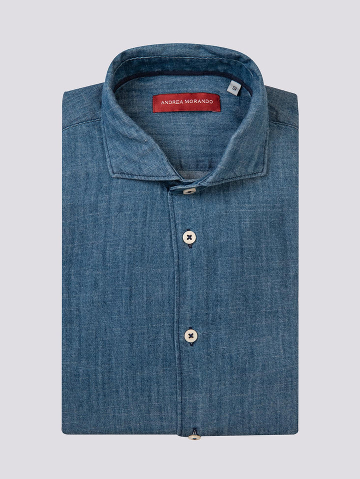 Camicia in cotone Chambray