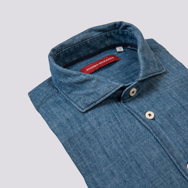 Camicia in cotone Chambray
