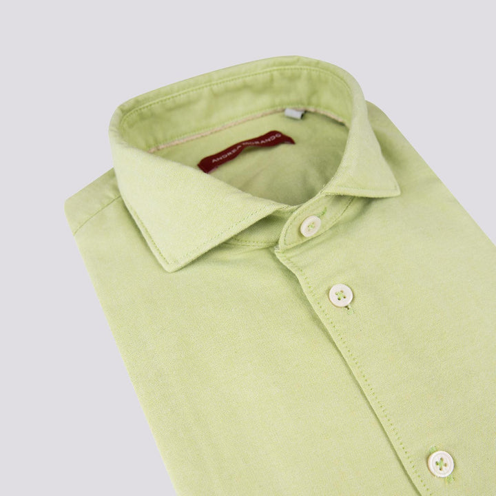 Camicia in cotone Oxford verde pistacchio