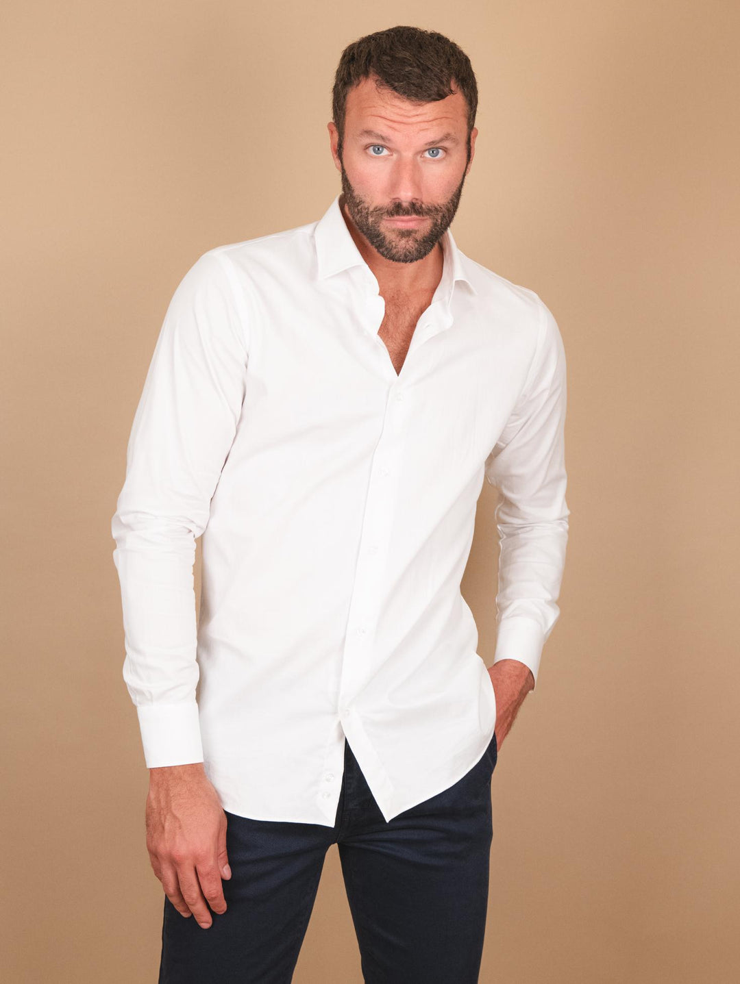 Camicia in cotone bianco