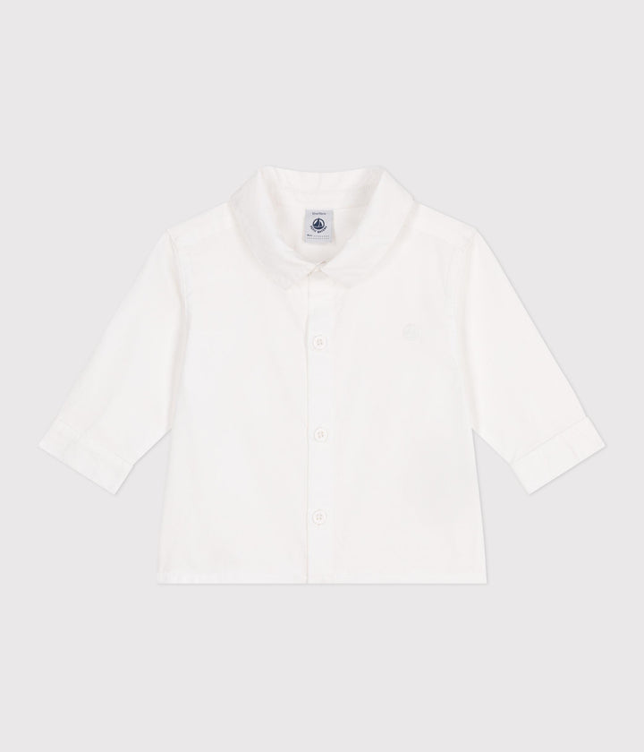 Camicia in cotone tinta unita bebè