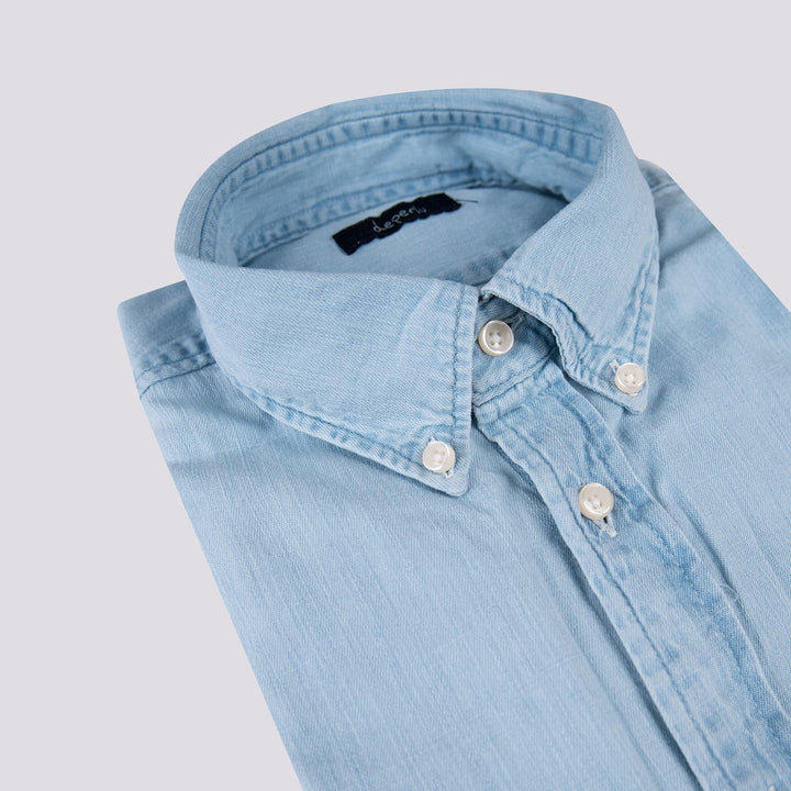Camicia in denim chiaro button down