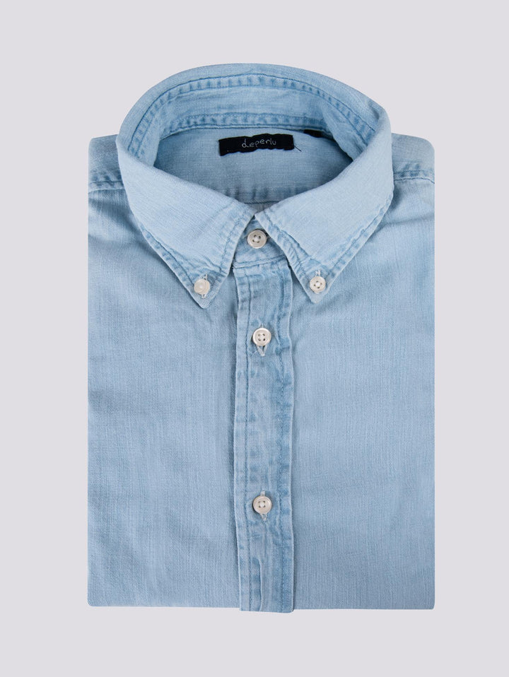Camicia in denim chiaro button down