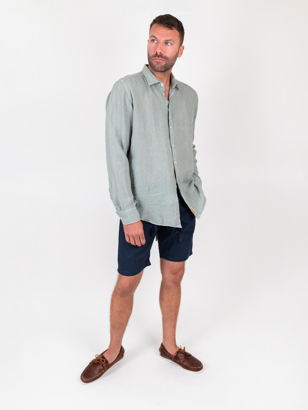 Camicia in lino Salvia