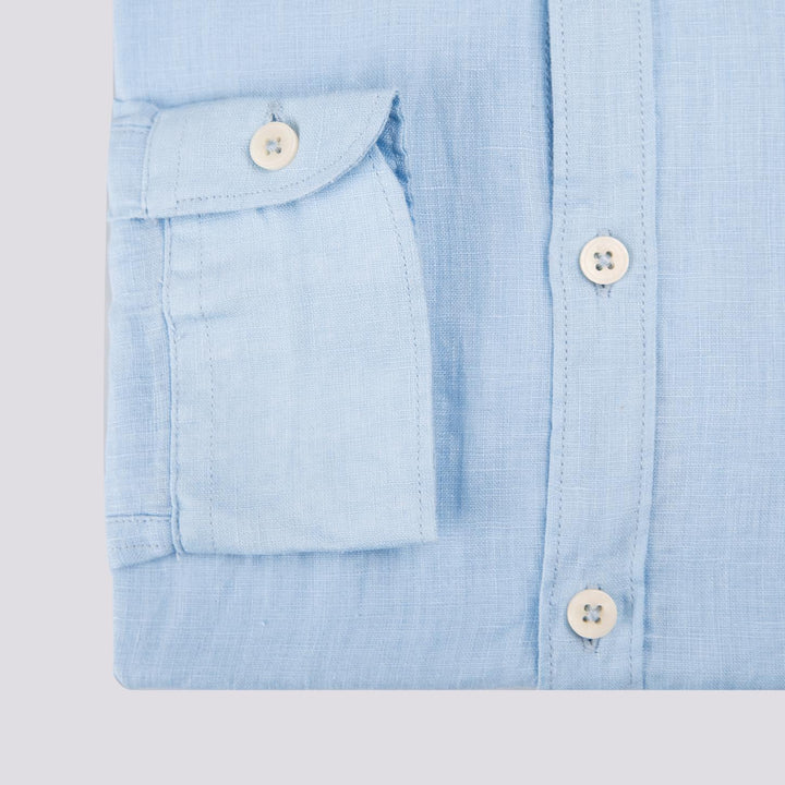 Camicia in lino azzurra
