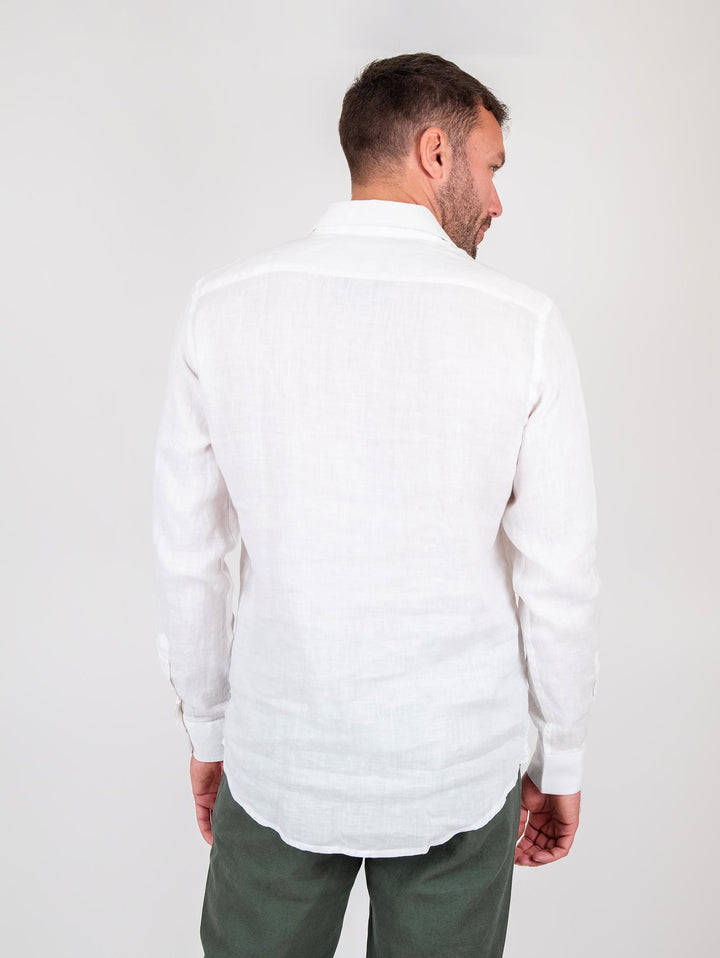 Camicia in lino bianco