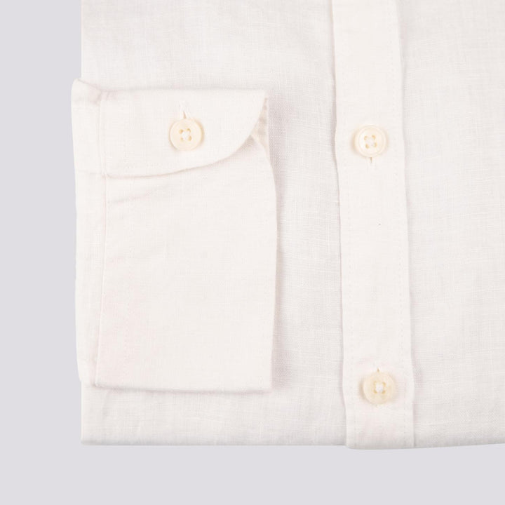 Camicia in lino bianco