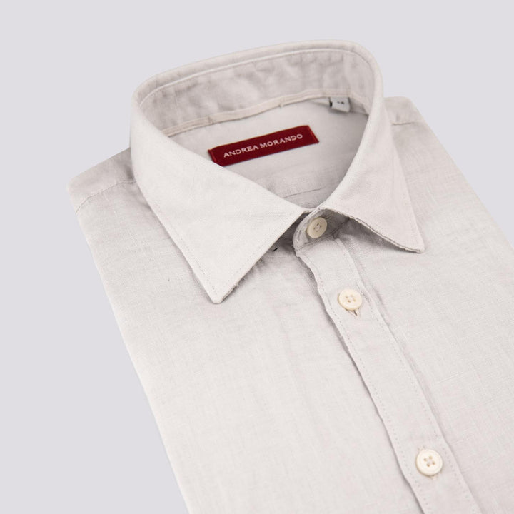 Camicia in lino grigio chiaro