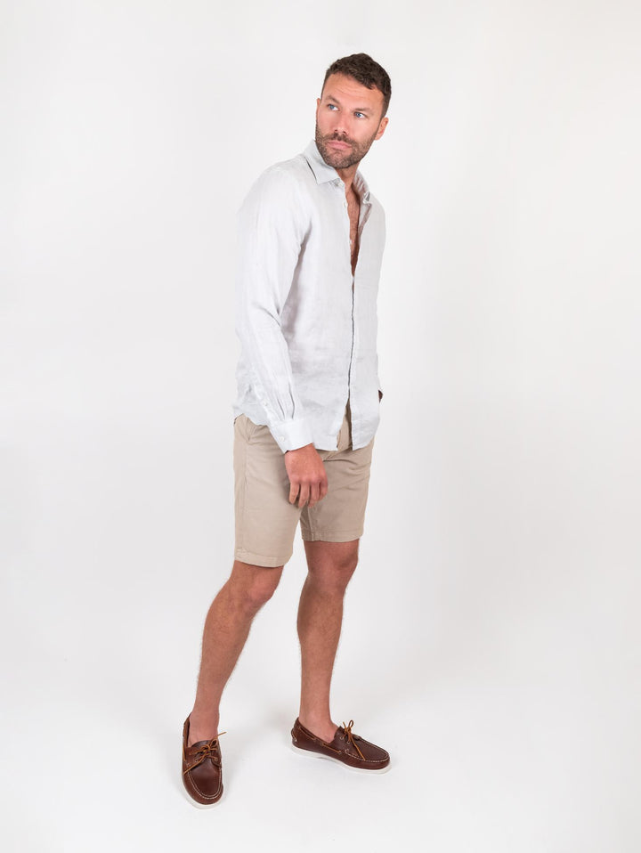 Camicia in lino grigio chiaro