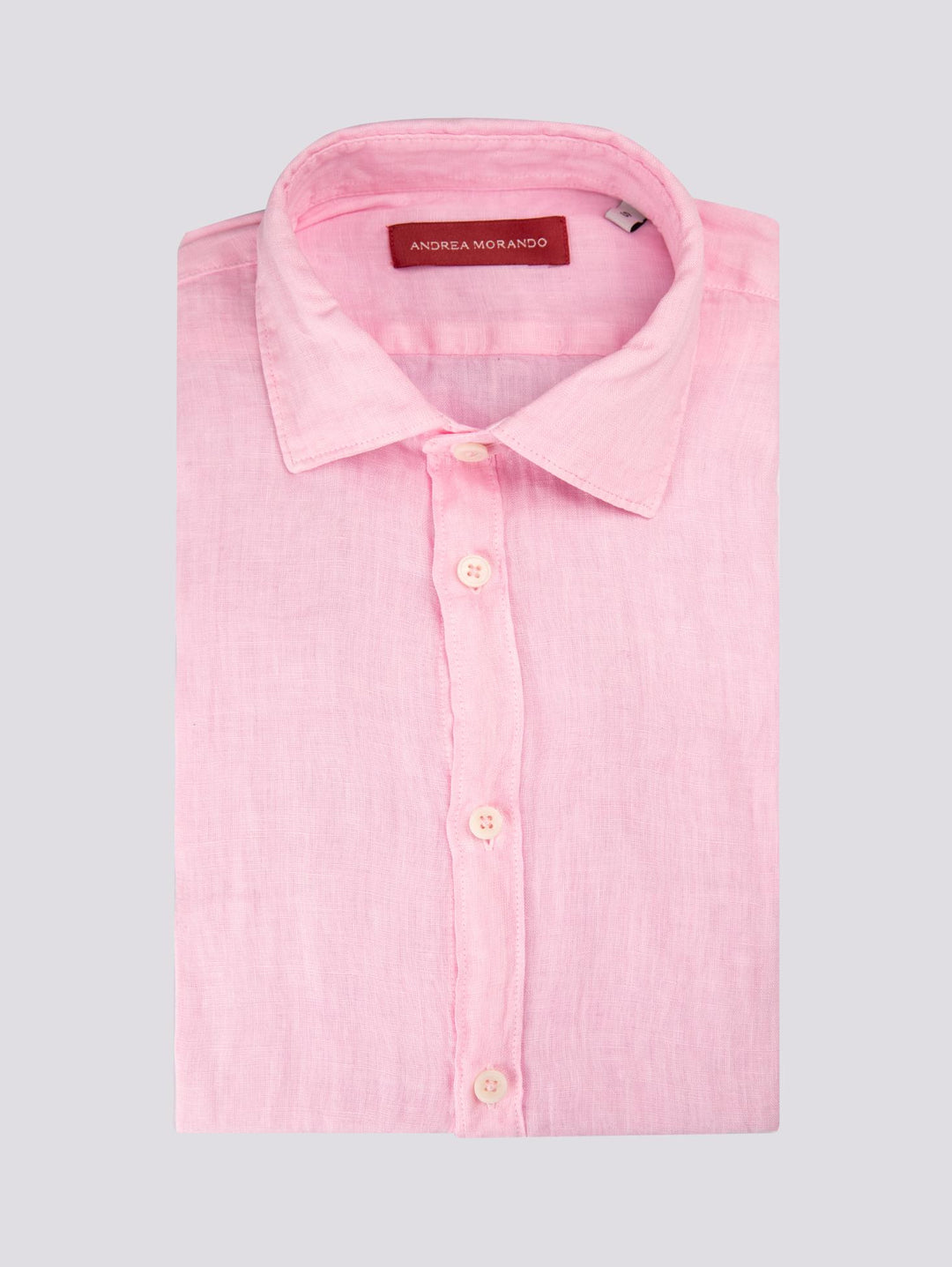 Camicia in lino rosa