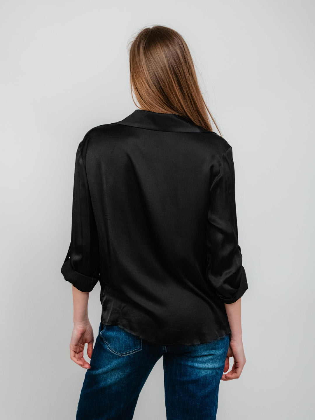 Camicia in raso nera