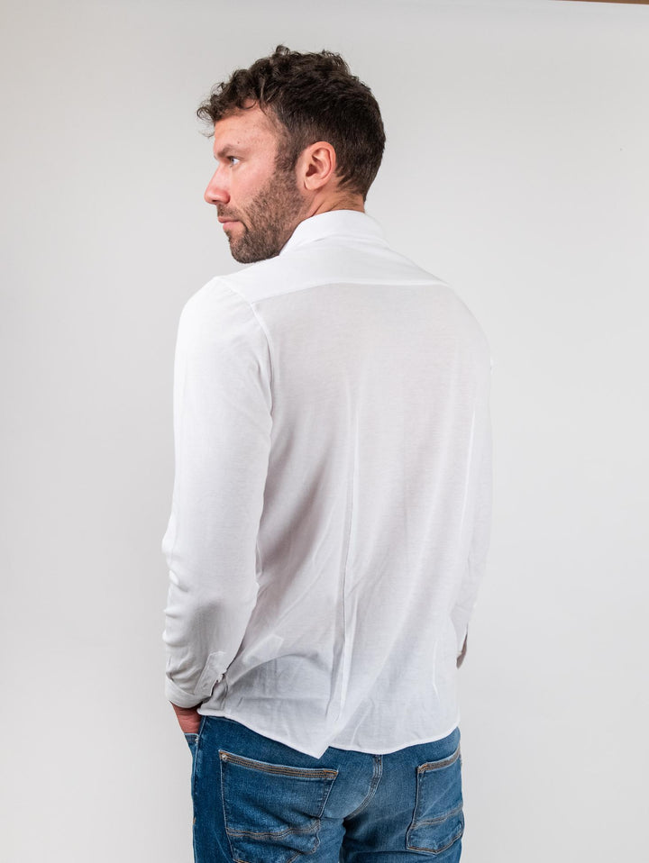 Camicia polo in cotone bianca