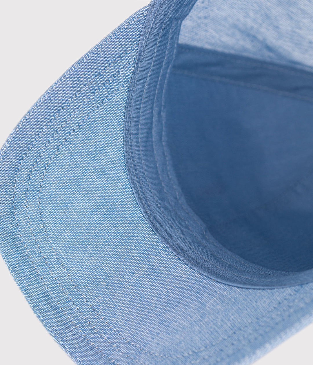Cappellino con visiera e logo Petit Bateau in denim bambino