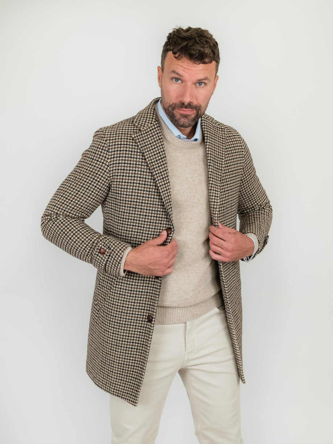 Cappotto monopetto pied de poule