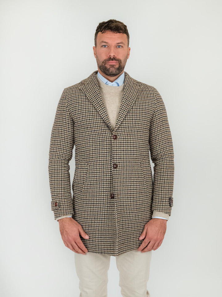 Cappotto monopetto pied de poule