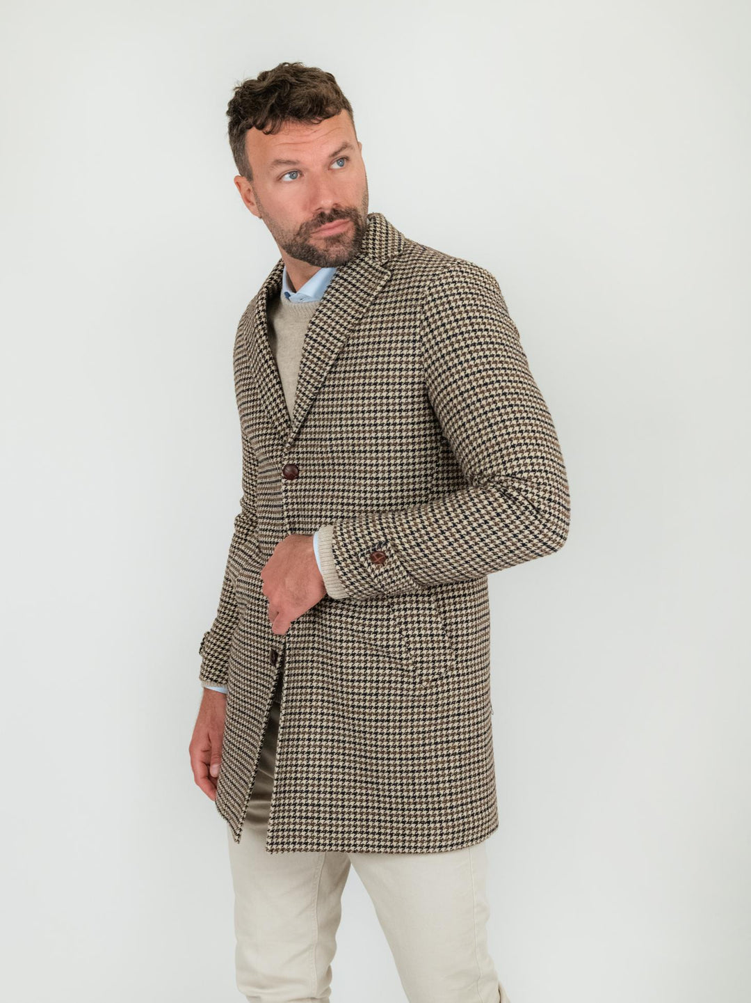 Cappotto monopetto pied de poule