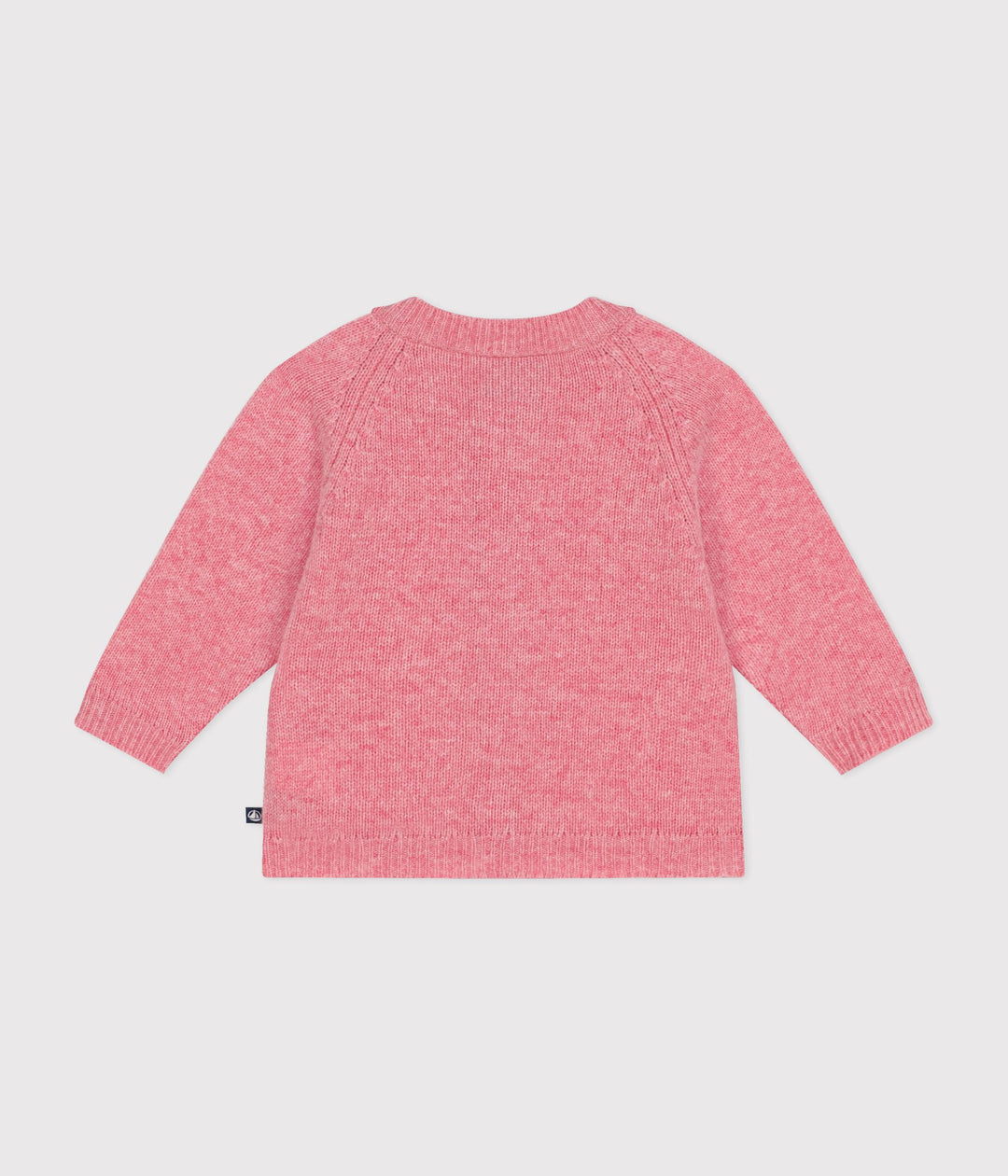 Cardigan in maglia misto lana rosa