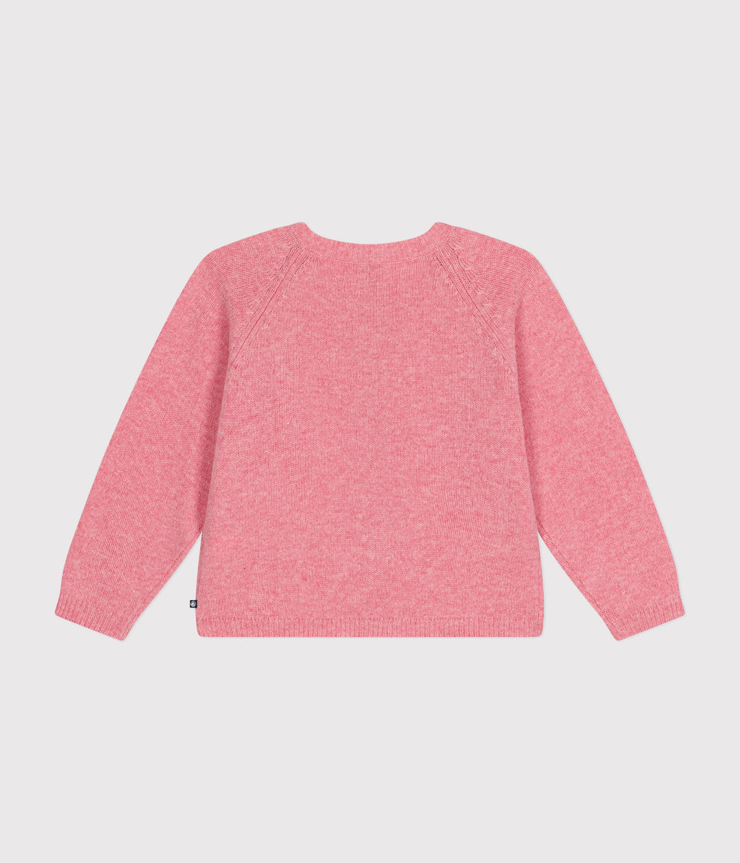 Cardigan in maglia rosa con lana bambina