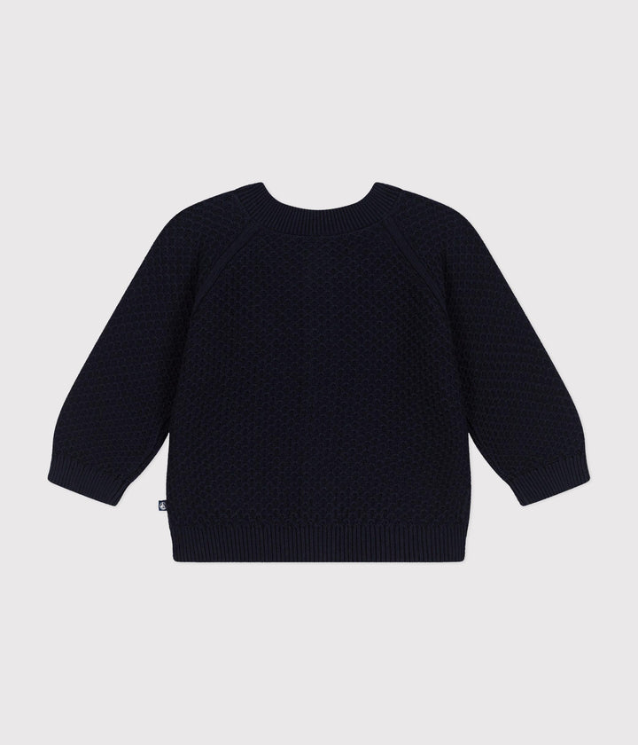 Cardigan in tricot di cotone bebè