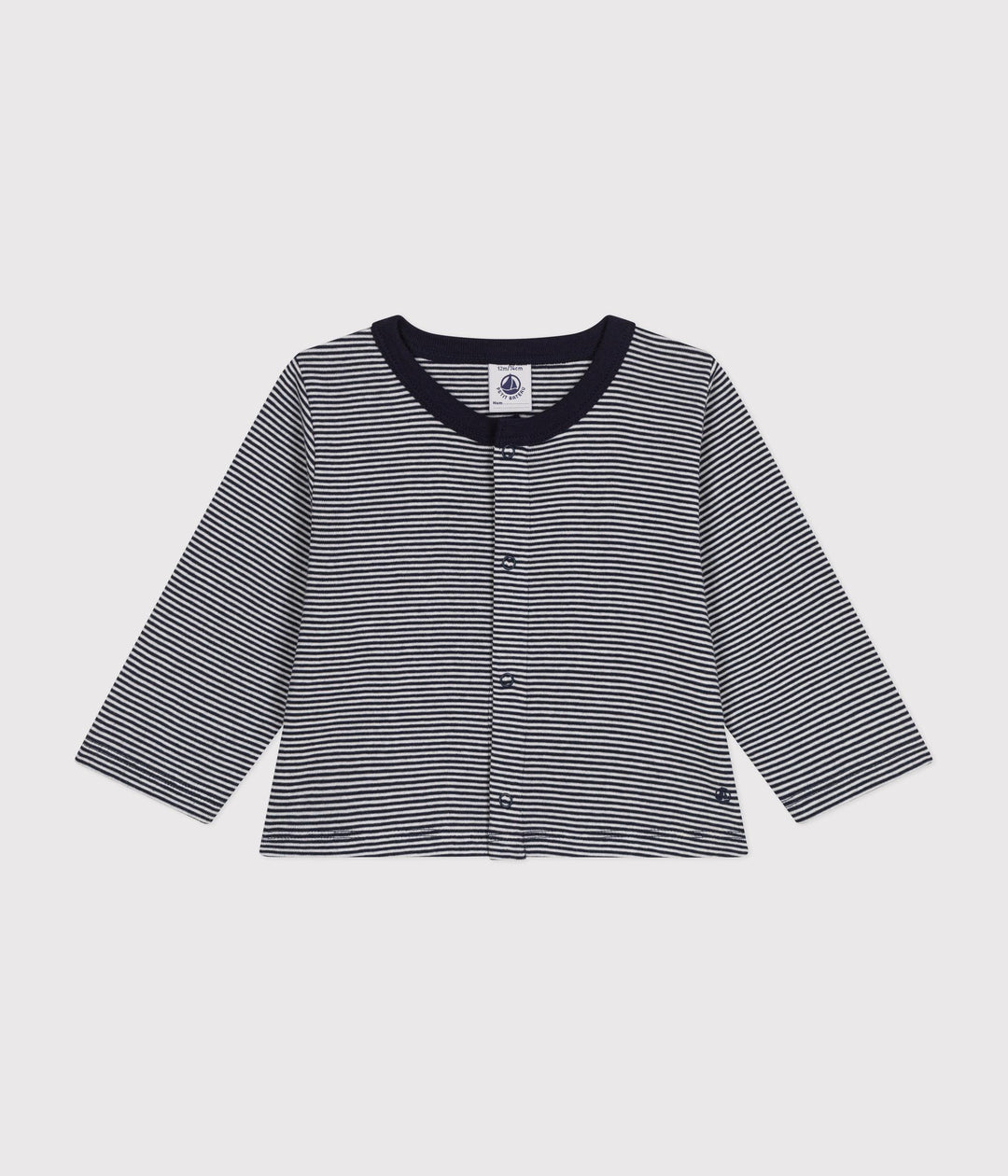 Cardigan in tubique a righe per bebè
