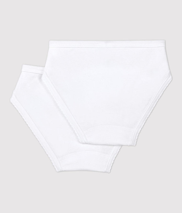 Confezione Da 2 Slip Bianchi Bambina
