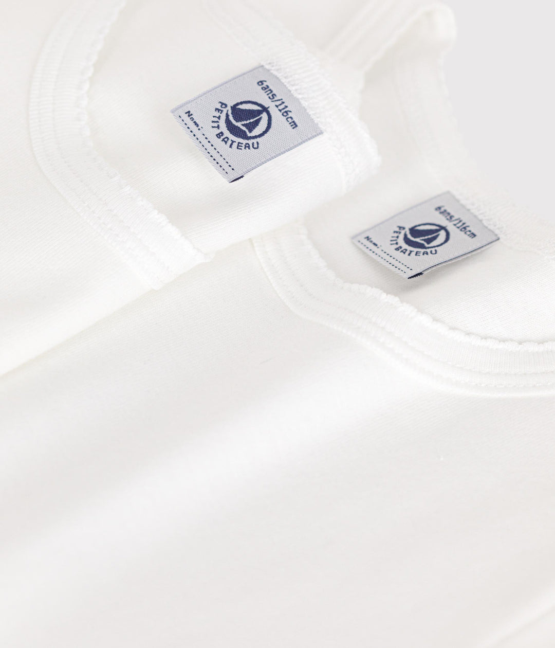 Confezione da 2 t-shirt bianche manica corta bambina