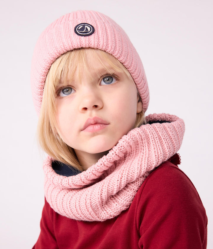 Cuffietta in maglia foderata in pile bambino