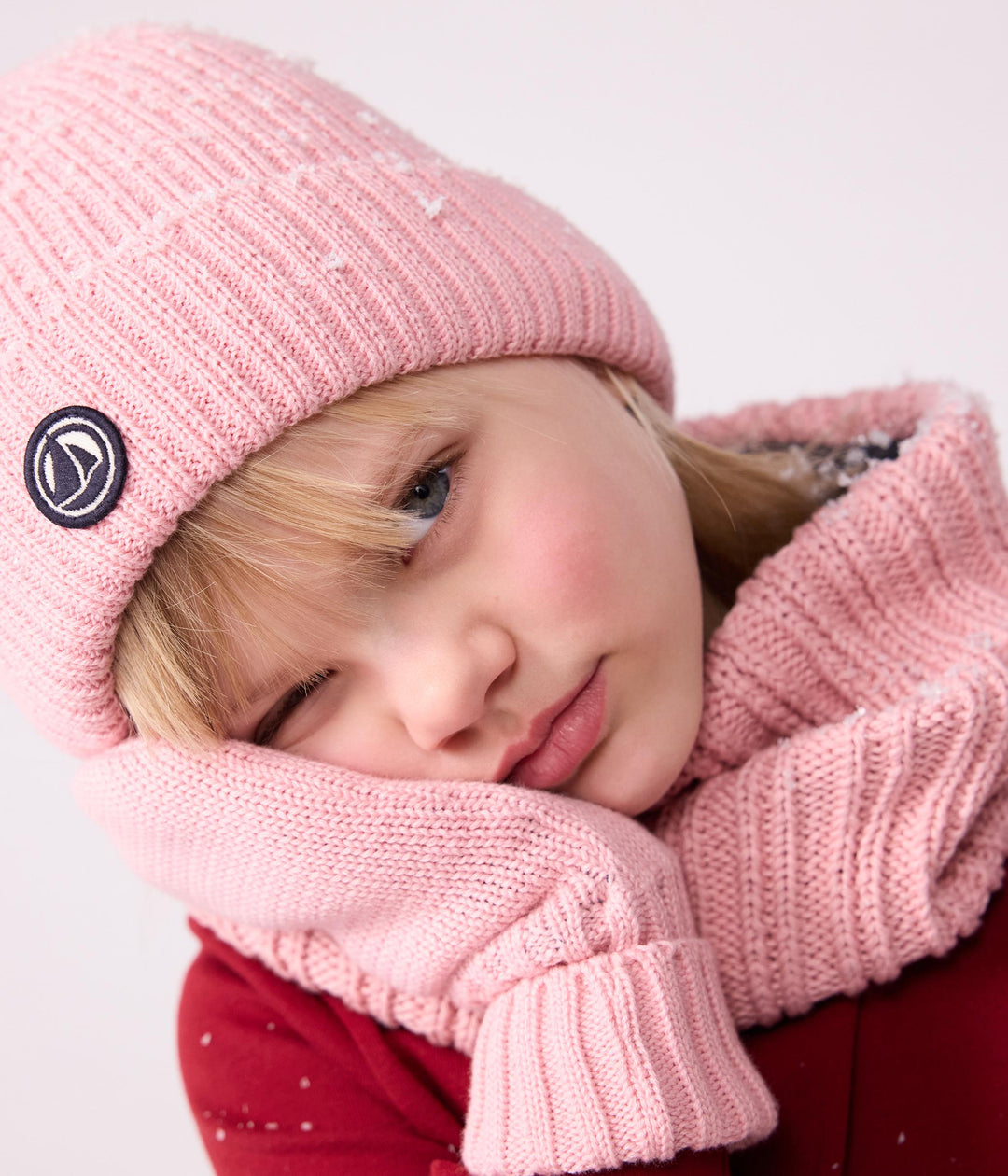 Cuffietta in maglia foderata in pile bambino
