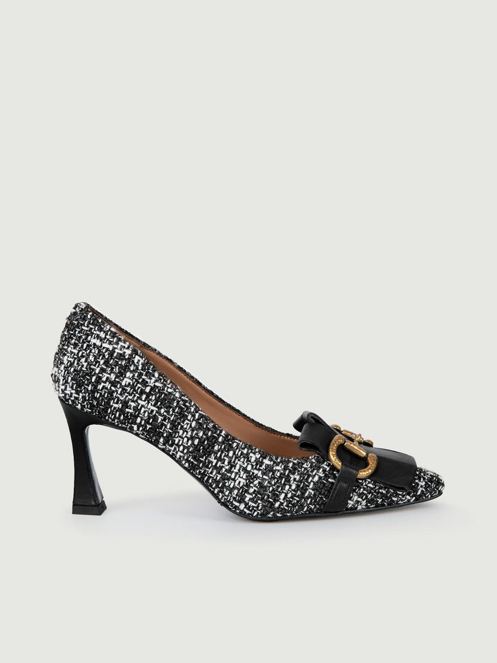 DÉCOLLETÉ' IN TWEED NERO CON MORSETTO