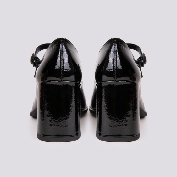 DECOLLETE CON CINTURINO IN NAPLAK NERO