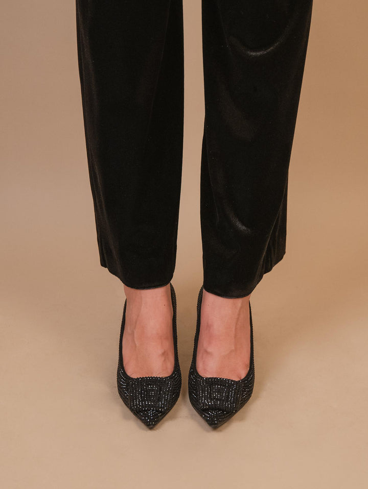 DECOLLETE CON FIBBIA E STRASS NERA
