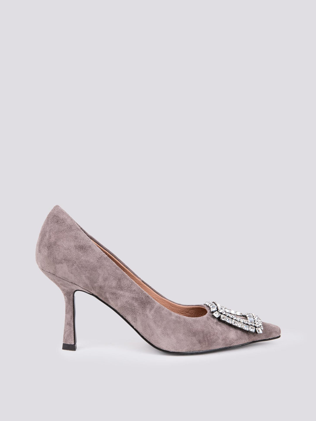 DECOLLETE GIOIELLO IN CAMOSCIO GRIGIO