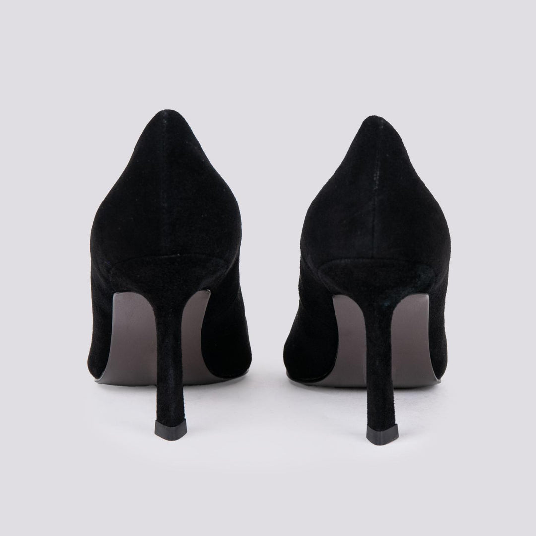 DECOLLETE GIOIELLO IN CAMOSCIO NERO