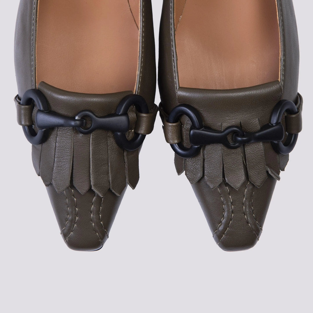 DECOLLETE IN NAPPA CON FRANGE