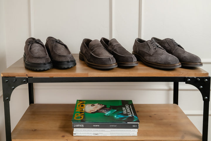 MOCASSINO PENNY IN PELLE SCAMOSCIATA COLOR PEPE