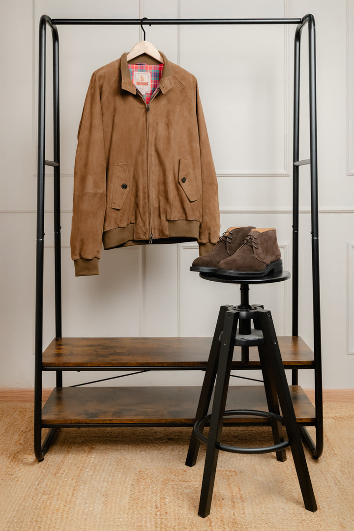G9 IN PELLE SCAMOSCIATA DARK OLIVE