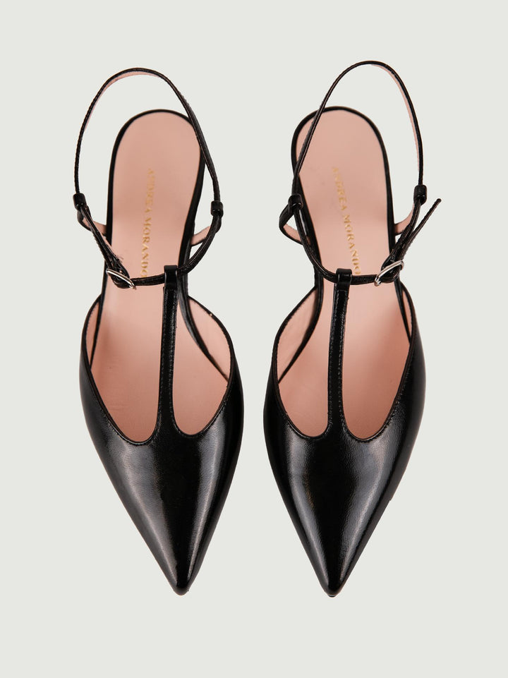 Décolleté con cinturino nera