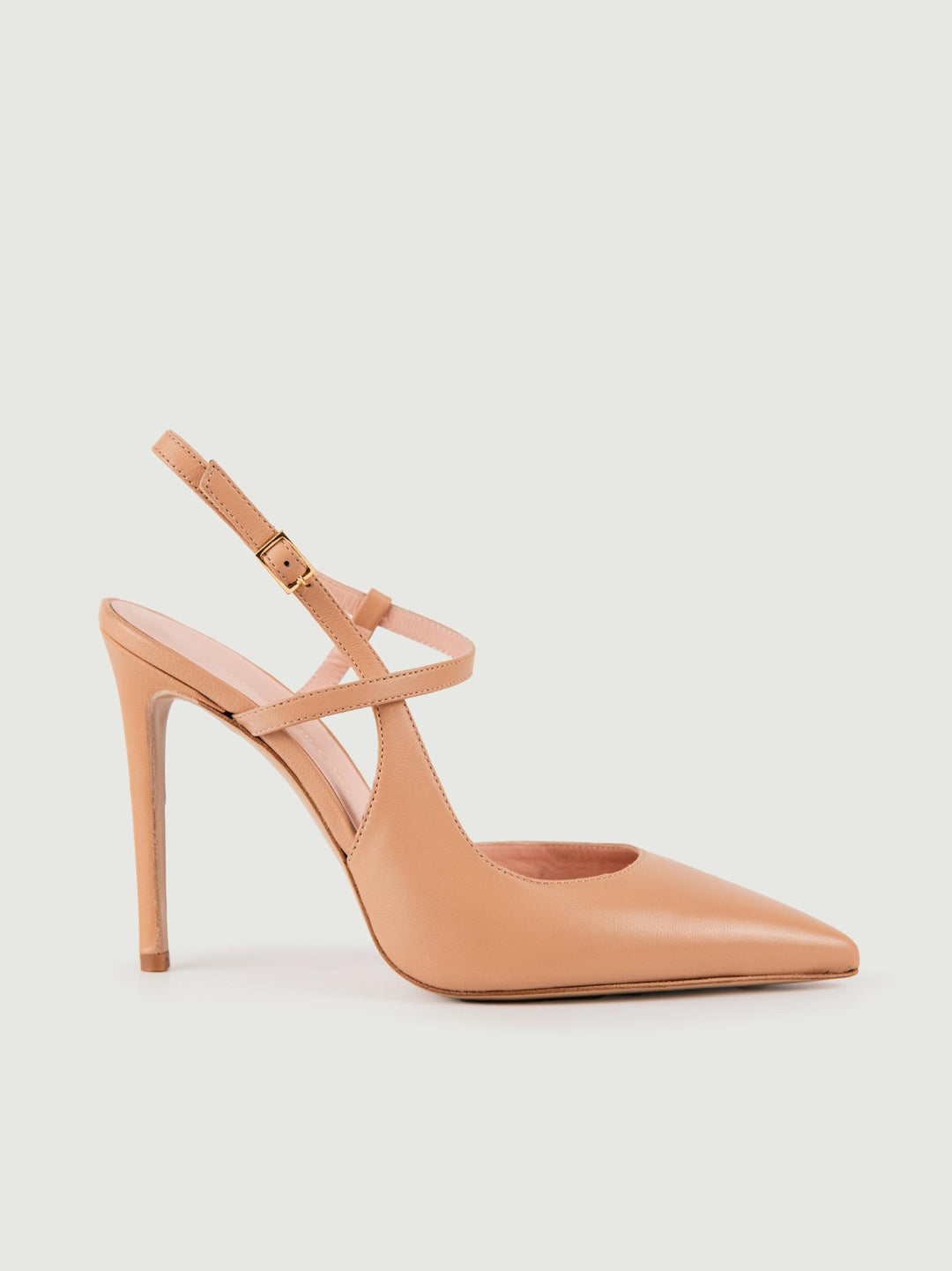 Decollètè slingback con listino nude
