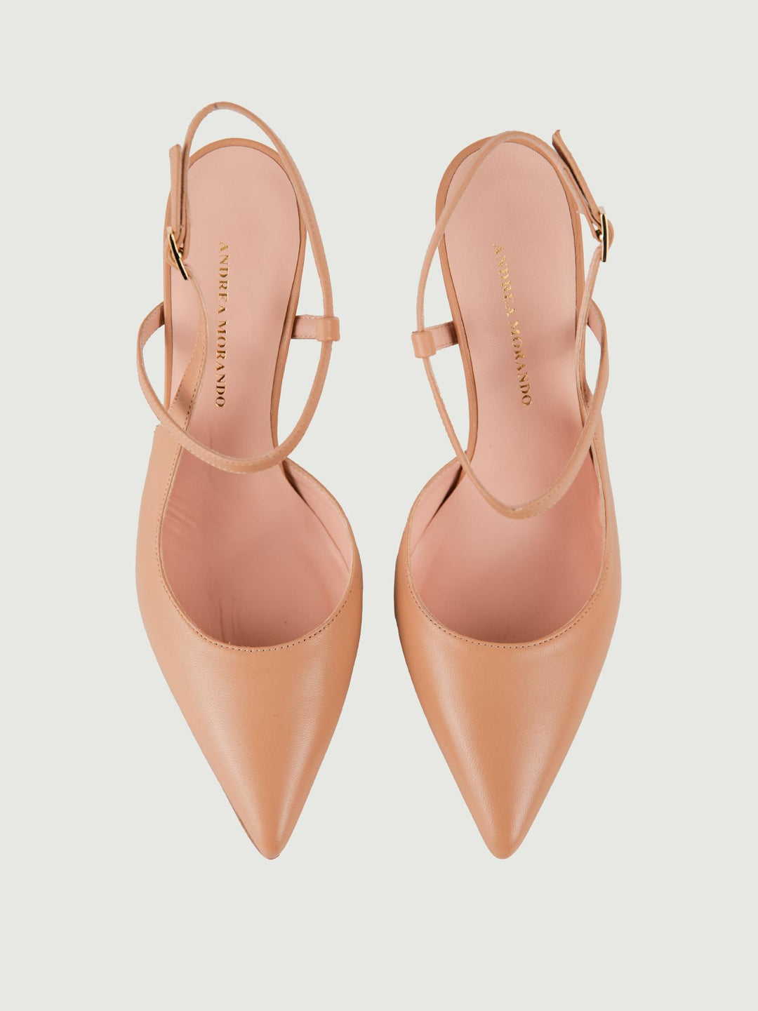 Decollètè slingback con listino nude