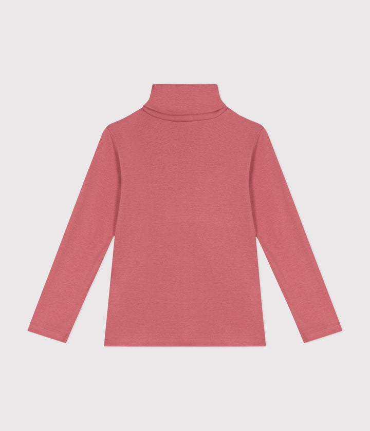 Dolcevita a collo alto rosa in cotone unisex