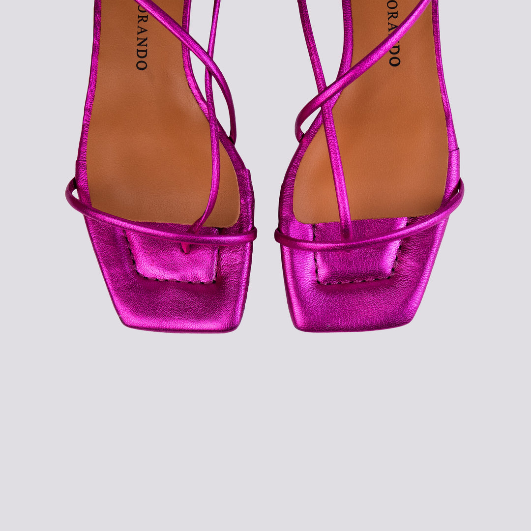 SANDALO INFRADITO SATINATO 22060 FUCSIA ANDREA MORANDO 