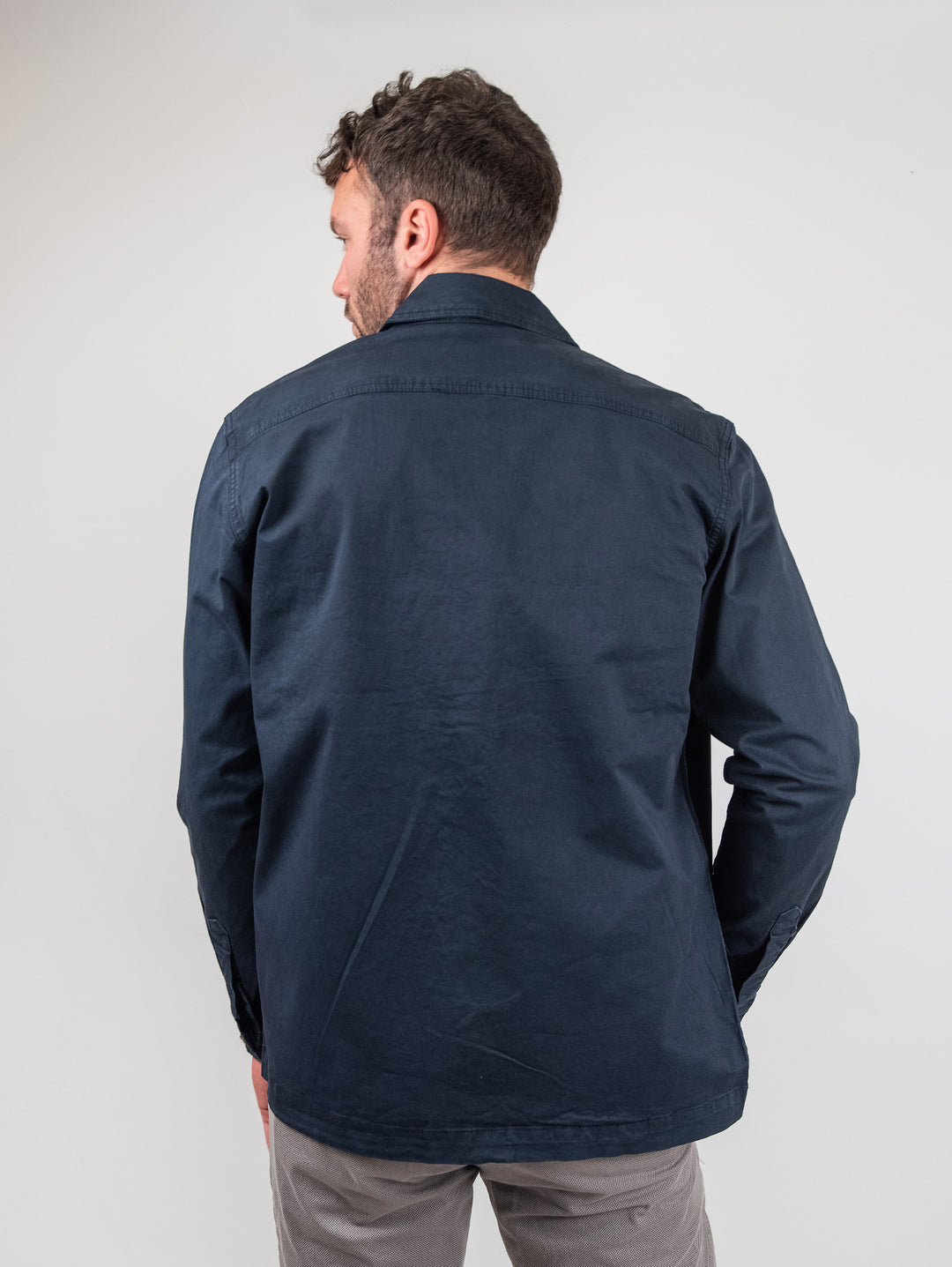Over shirt  in cotone blu navy