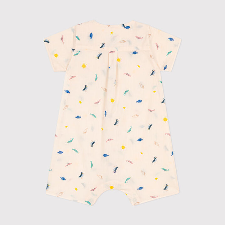 Tutina in popeline bebè con stampa A06K5 01 PETIT BATEAU 