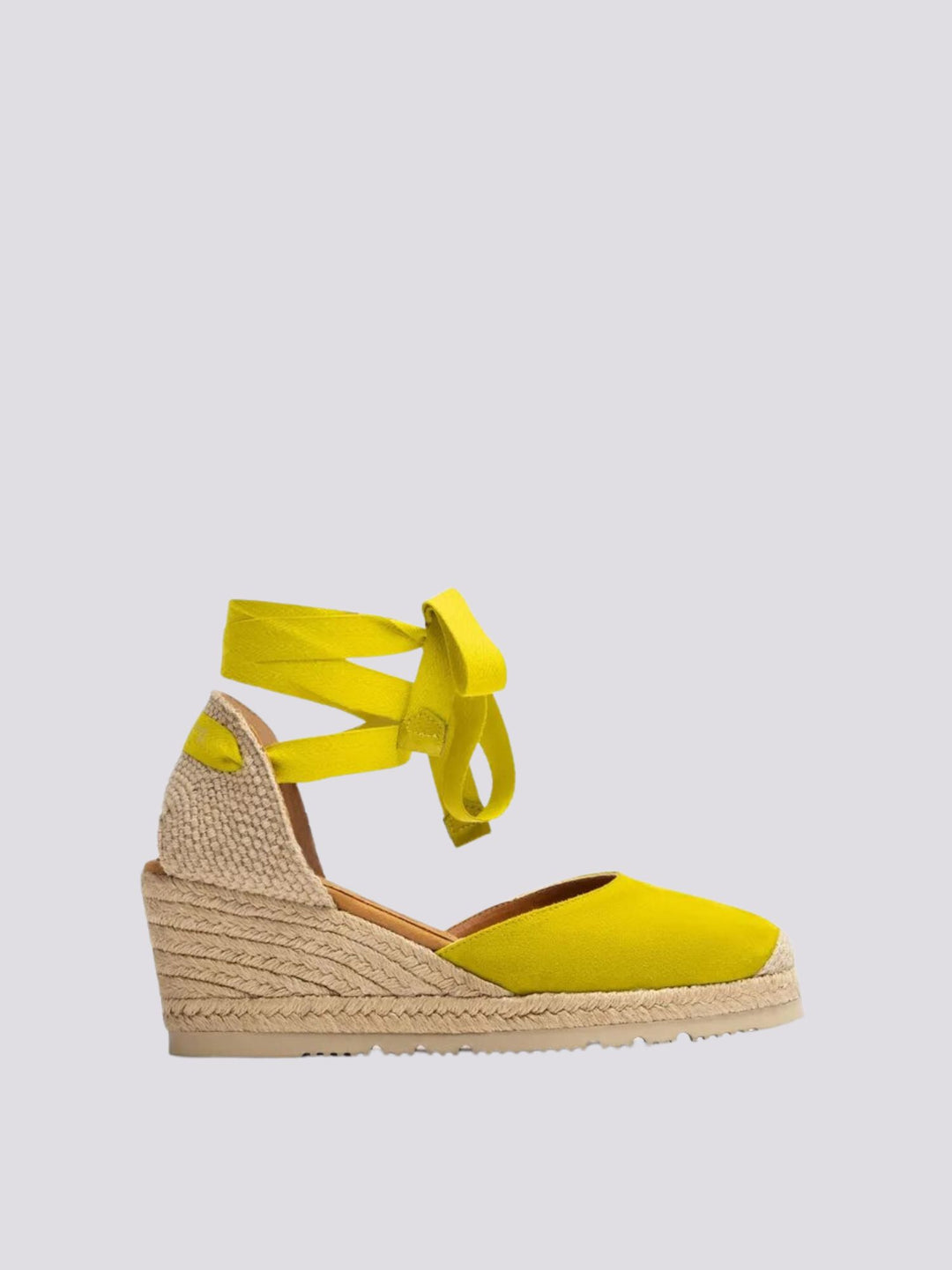 Sandali espadrillas con zeppa color kiwi