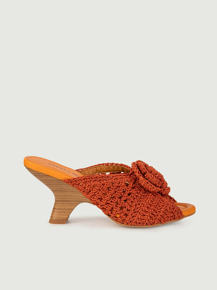 SABOT CON FASCIA UNCINETTO COLOR MATTONE 24071/750H ARANCIO ANDREA MORANDO 